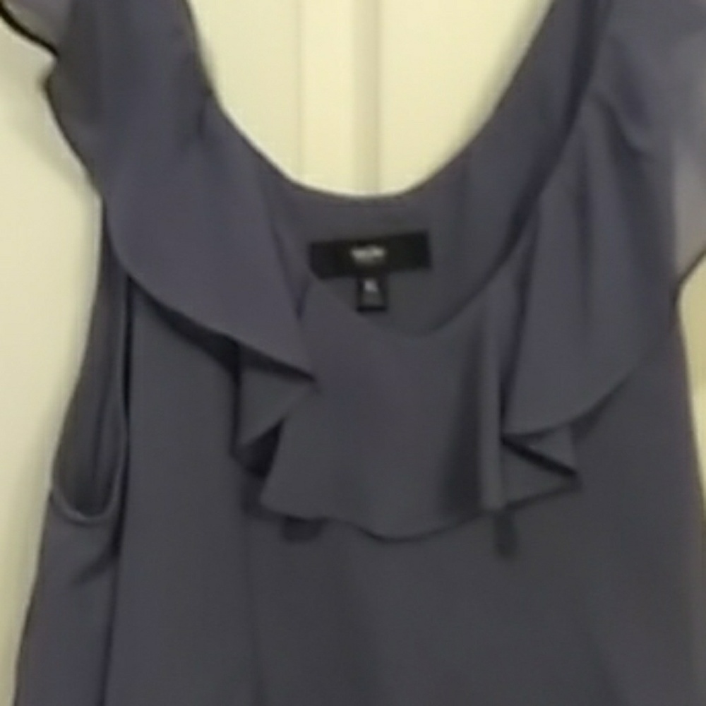 Mossimo Purple Ruffle Tank  L-XL - Picture 2 of 4